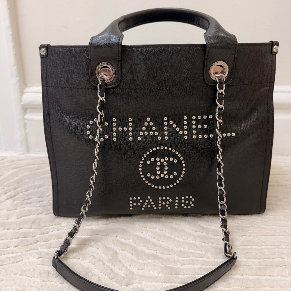 CHANEL small deauville, silver hardware
